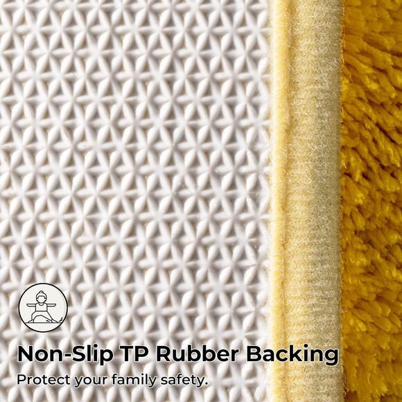 GRANNY SAYS Large Bathroom Rugs Non Slip 2' x 4' (24" x 48"), Yellow - Picture 7 of 7